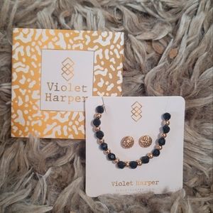 Violet Harper bracelet and earrings set NWT NIB